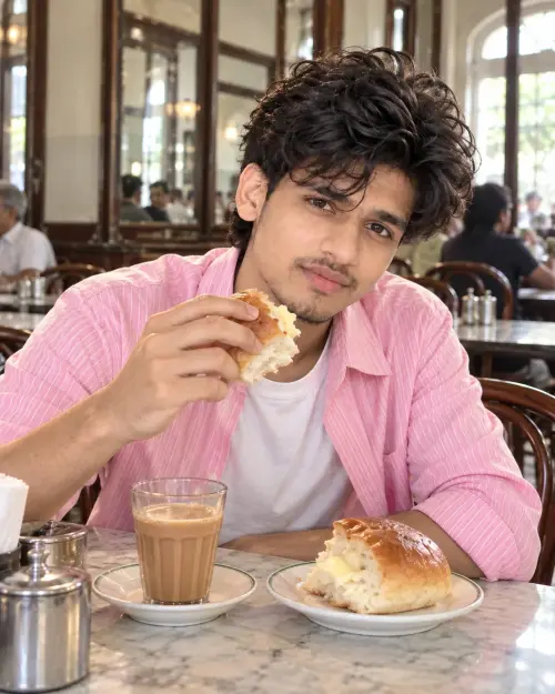Irani Cafe Mein Bun Maska Aur Cutting Chai ☕ — AI Photo Editing Prompt on Faymas
