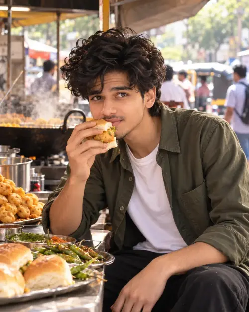 Ek Vada Pav, Mumbai Wali Shaam 🌶️ — AI Photo Editing Prompt on Faymas