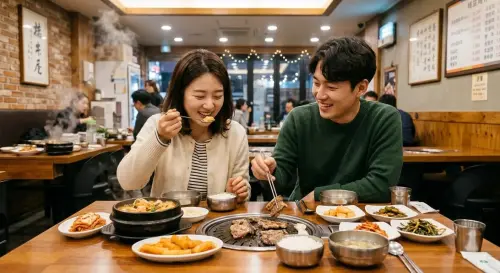 Seoul Sizzle: A Cozy Korean Barbecue Date — AI Photo Editing Prompt on Faymas
