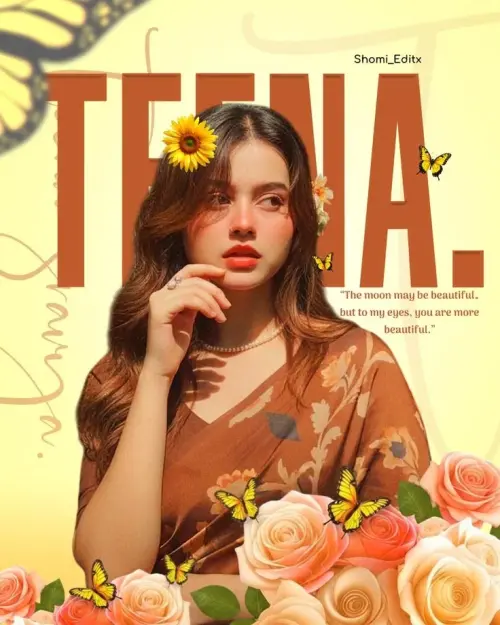 Tiana — Floral Butterfly Portrait — AI Photo Editing Prompt on Faymas