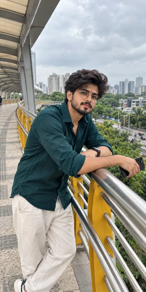 Stylish Boy Aesthetic 💚 | Urban Portrait Photography — AI Photo Editing Prompt on Faymas