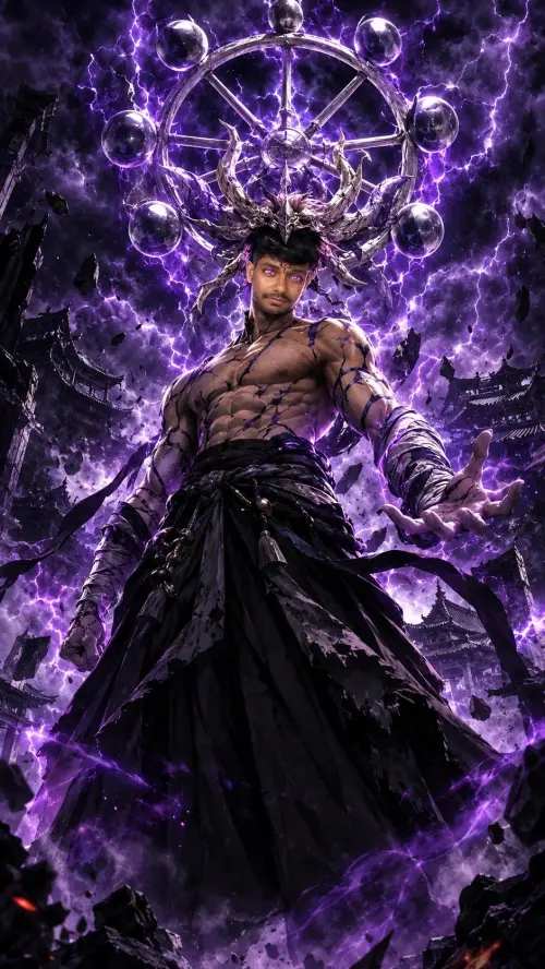 DIVINE CURSED WARRIOR — REAL FACE IDENTITY LOCK — AI Photo Editing Prompt on Faymas