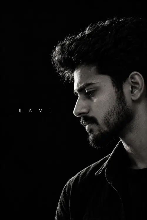 Cinematic, Ultra-Minimalist Black-and-White Movie Poster Portrait — AI Photo Editing Prompt on Faymas