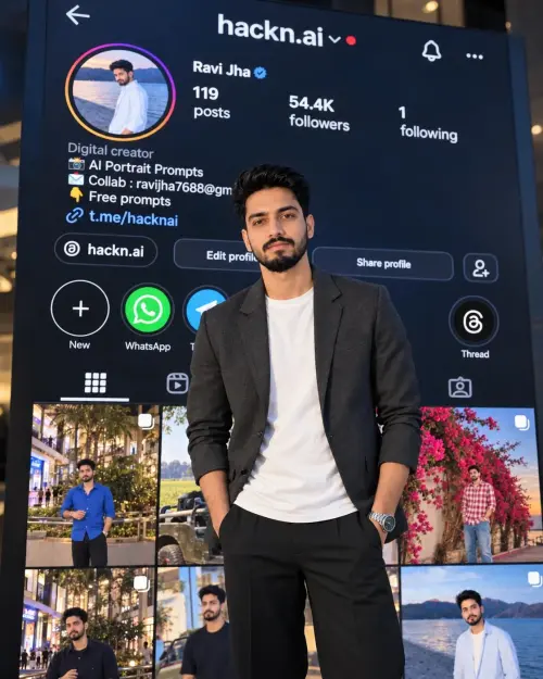 Viral Creator Identity Portrait — AI Photo Editing Prompt on Faymas
