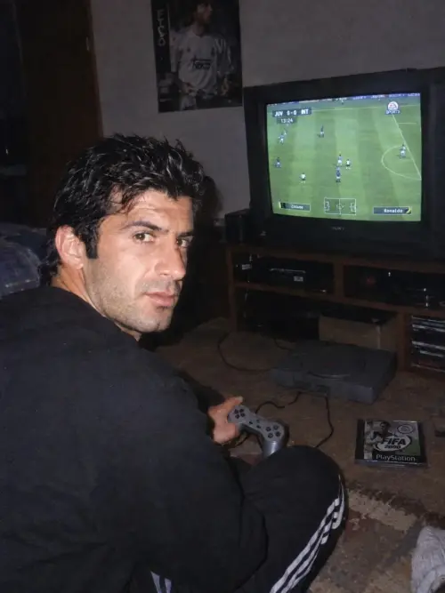 Grungy analog photo of Luis Figo circa 2000 playin... — AI Photo Editing Prompt on Faymas