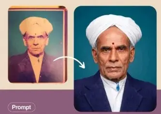 Vintage Photo Restoration & Natural Colorization — AI Photo Editing Prompt on Faymas