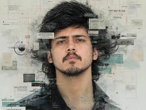 Abstract Editorial Portrait – “Fragmented Identity” — AI Photo Editing Prompt on Faymas