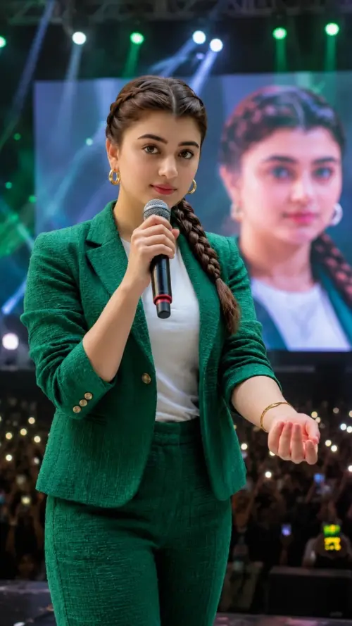 Emerald Stage Speaker 💚🎤 — AI Photo Editing Prompt on Faymas