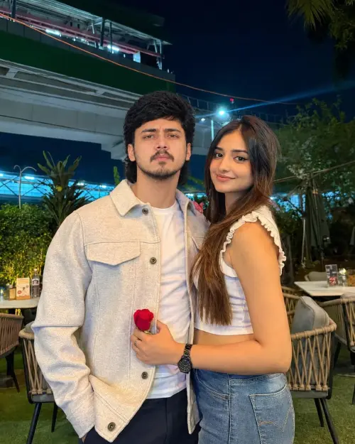 Romantic Night Date – Couple Portrait with a Red Rose — AI Photo Editing Prompt on Faymas