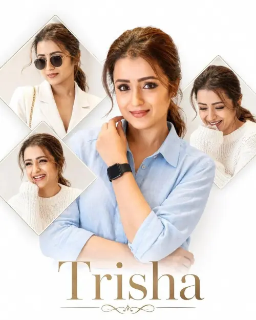 Trisha – Elegant Portrait Collage — AI Photo Editing Prompt on Faymas