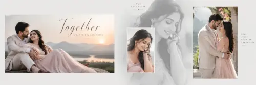 12 × 36 Romantic Pre-Wedding Photo Album Frame — AI Photo Editing Prompt on Faymas