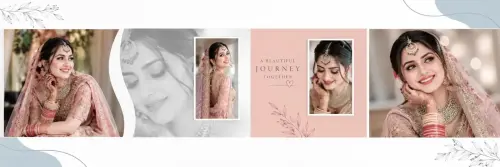 12 x 36 Bridal Editorial Wedding Photo Album Template — AI Photo Editing Prompt on Faymas