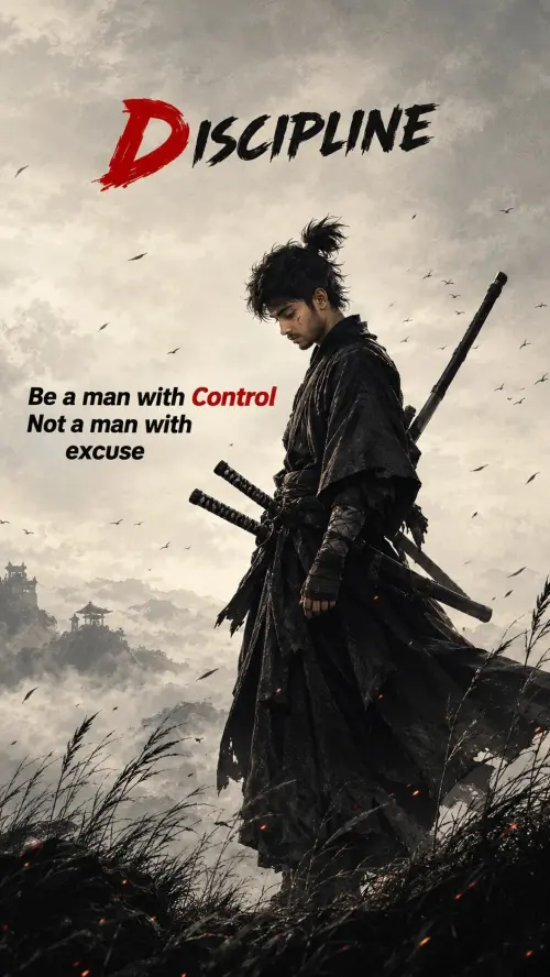 DARK SAMURAI — REAL FACE IDENTITY LOCK — DISCIPLINE WALLPAPER — AI Photo Editing Prompt on Faymas