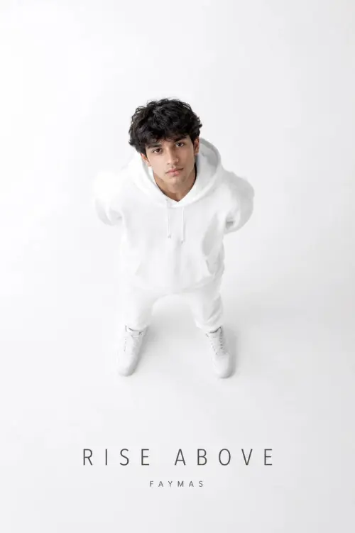 Rise Above – Minimalist White Fashion Editorial Portrait — AI Photo Editing Prompt on Faymas