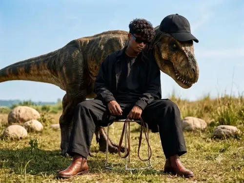 Friend With Dino | New fashion — AI Photo Editing Prompt on Faymas