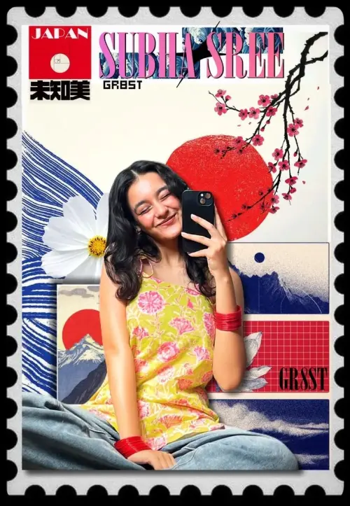 Tokyo Blossom – Japanese Retro Editorial Collage — AI Photo Editing Prompt on Faymas