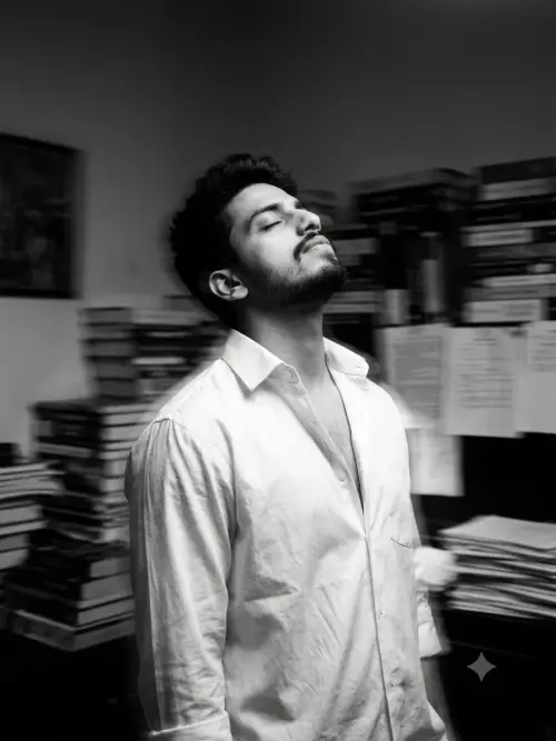 Black & White Lost Soul Portrait — AI Photo Editing Prompt on Faymas