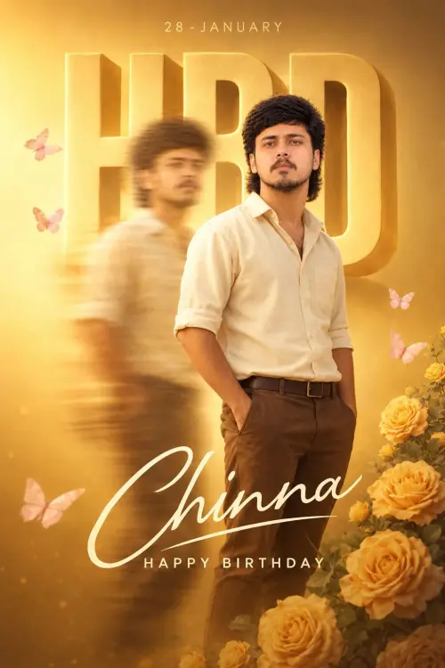 Golden Birthday — Chinna ✨🌹 — AI Photo Editing Prompt on Faymas