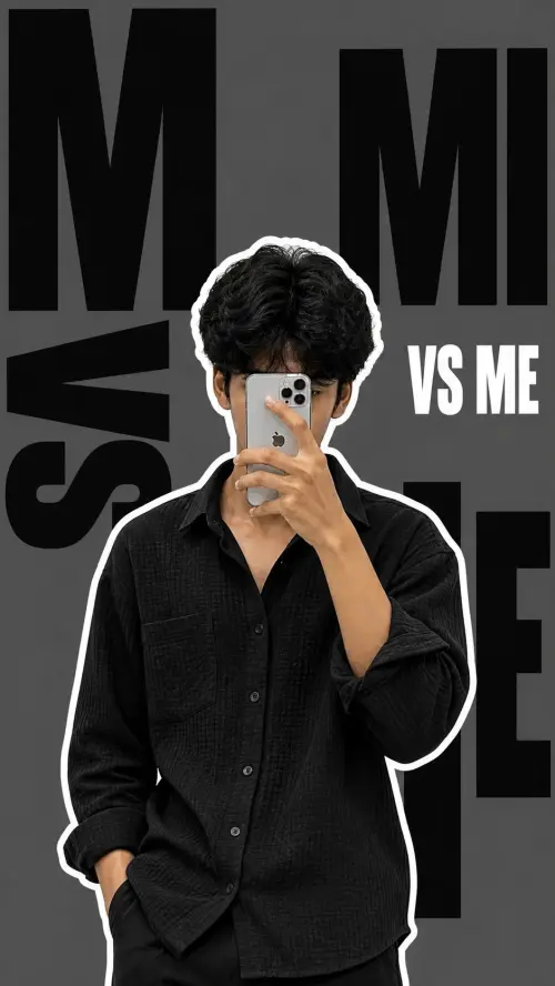 iphone Me vs Me — The Only Competition Is Myself — AI Photo Editing Prompt on Faymas