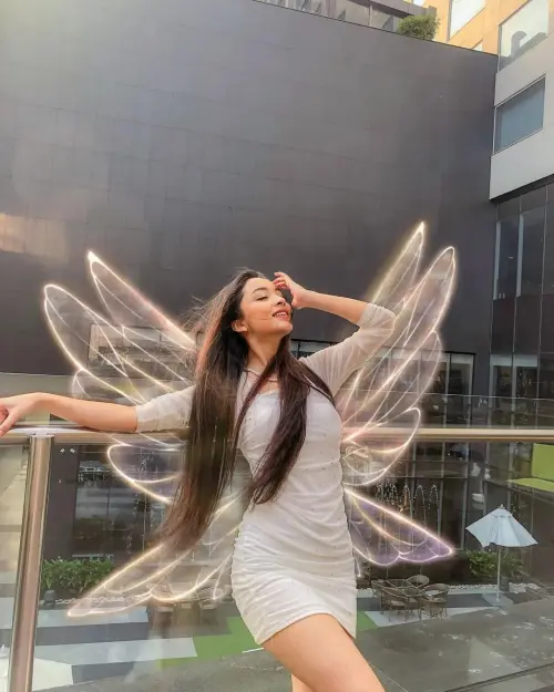 Magical Butterfly Light Pose — AI Photo Editing Prompt on Faymas