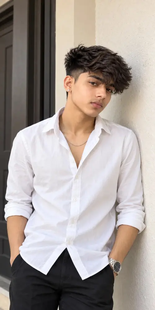 Instagram Trending Boy Aesthetic Photo | White Shirt Look — AI Photo Editing Prompt on Faymas