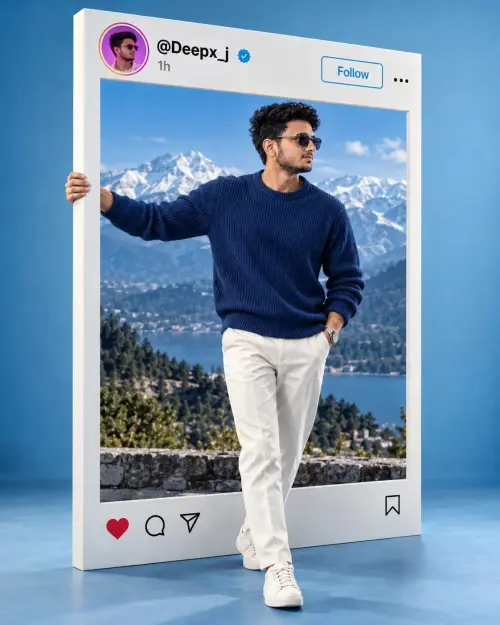 Instagram 3D layout — AI Photo Editing Prompt on Faymas