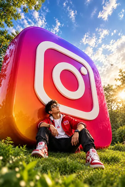 I Created a GIANT Instagram Logo With AI 🤯🔥 — AI Photo Editing Prompt on Faymas