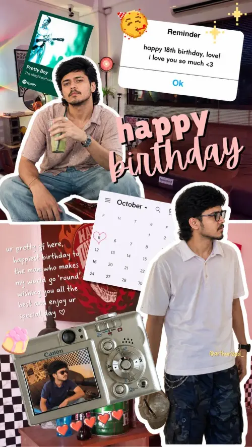 Happy Birthday – Retro Love & Memories Collage — AI Photo Editing Prompt on Faymas