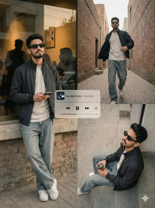 Three Panel Muted Street Aesthetic Prompt — AI Photo Editing Prompt on Faymas