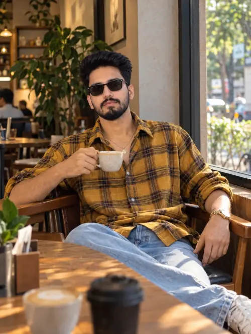 Cafe Portrait Prompt — AI Photo Editing Prompt on Faymas