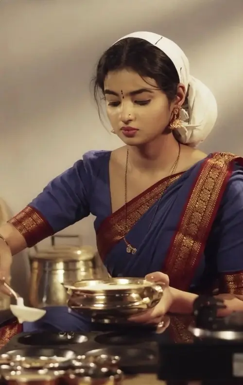 Traditional Grace — Timeless Indian Kitchen Portrait — AI Photo Editing Prompt on Faymas