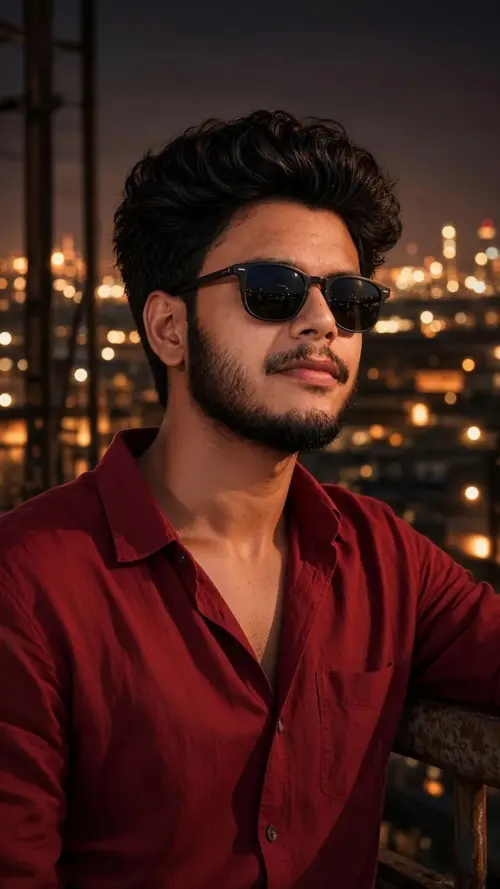 Midnight Rooftop Glance — AI Photo Editing Prompt on Faymas