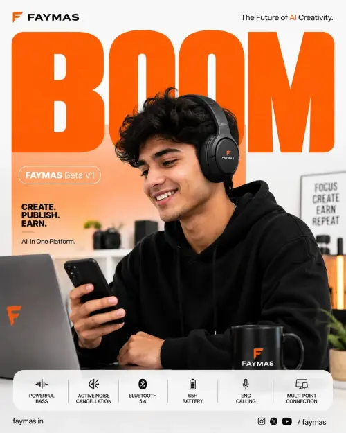 Premium Headphone Advertisement AI Prompt | Luxury Commercial Product Campaign — AI Photo Editing Prompt on Faymas