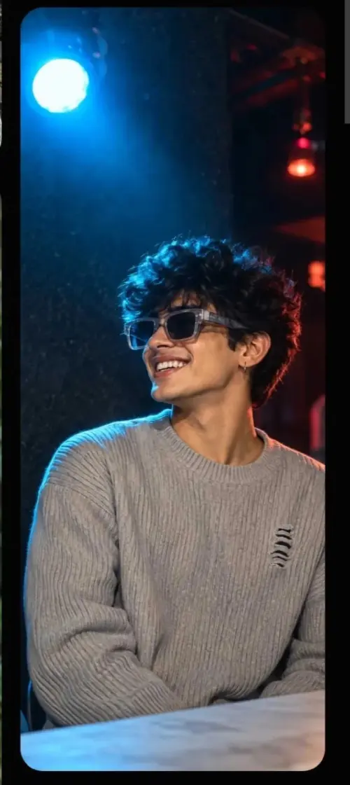 Night Club Cool Boy Portrait - Cinematic Smile — AI Photo Editing Prompt on Faymas