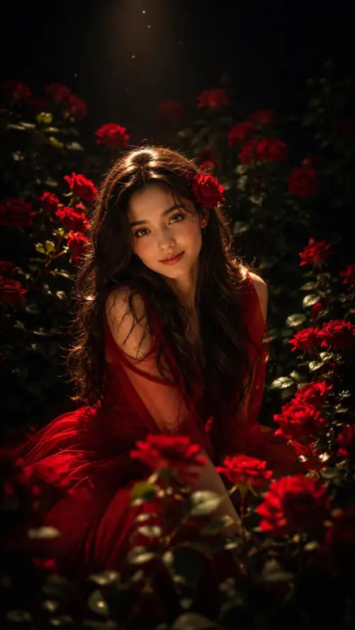 🌹 Enchanted Roses garden and midnight — AI Photo Editing Prompt on Faymas