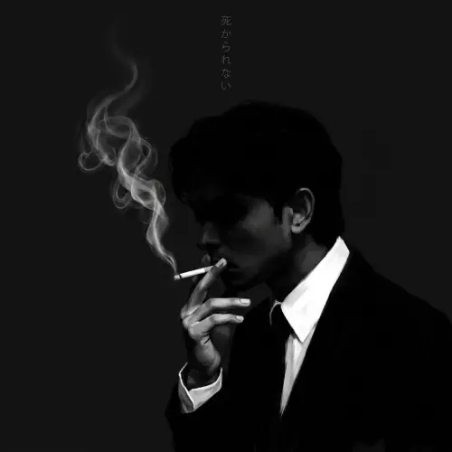 Dark monochrome painting of a mysterious young man — AI Photo Editing Prompt on Faymas