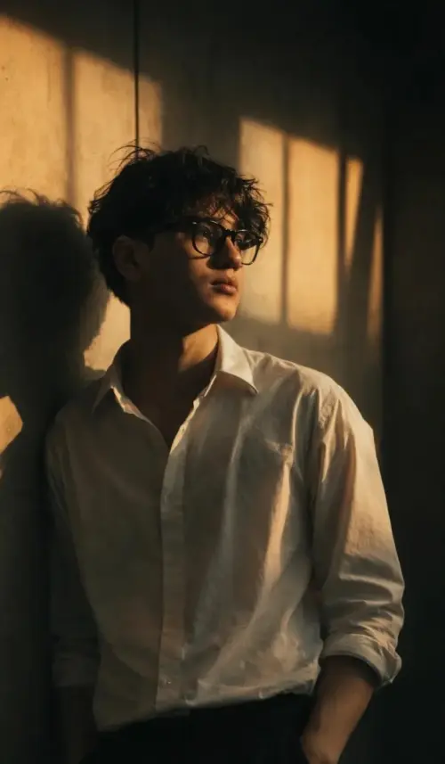 Golden Hour Shadows — Cinematic Editorial Portrait — AI Photo Editing Prompt on Faymas