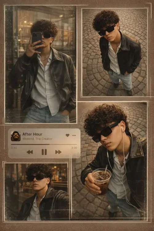 After Hour – Vintage Cinematic Streetwear Collage — AI Photo Editing Prompt on Faymas