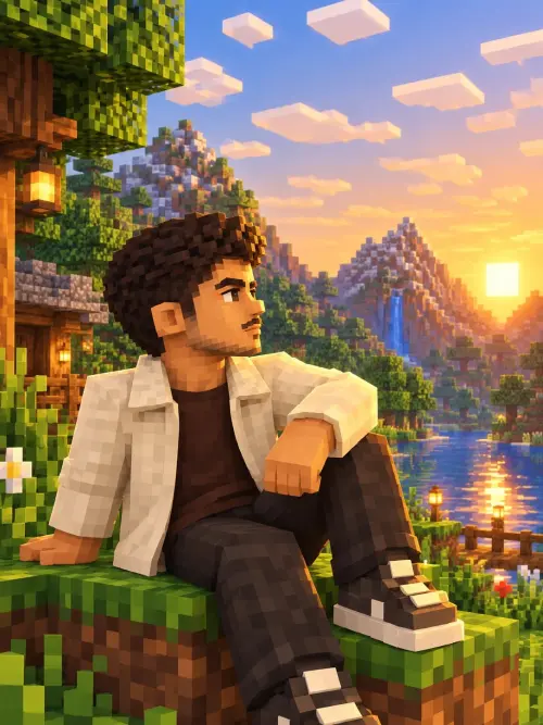 Minecraft environmental potrait prompt. — AI Photo Editing Prompt on Faymas